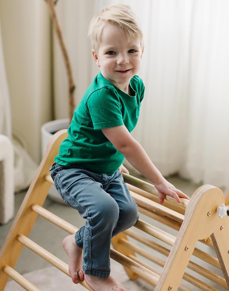 Montessori 4-in-1 Pikler Triangle Climber for Toddlers