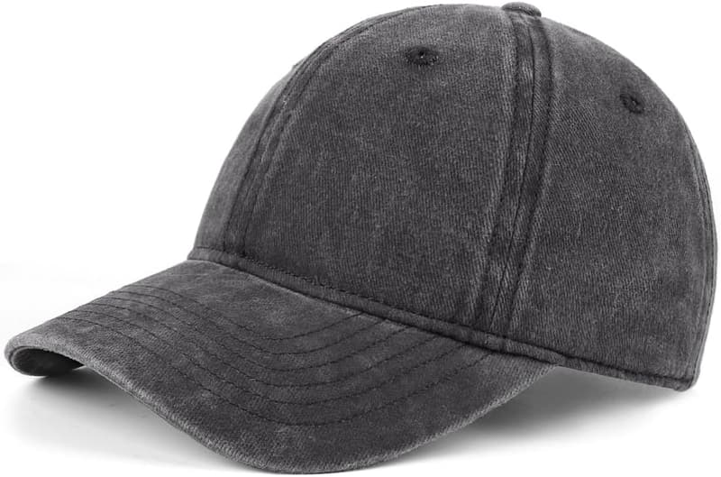Petite Denim Baseball Cap - Adjustable Dad Hat for Small Heads