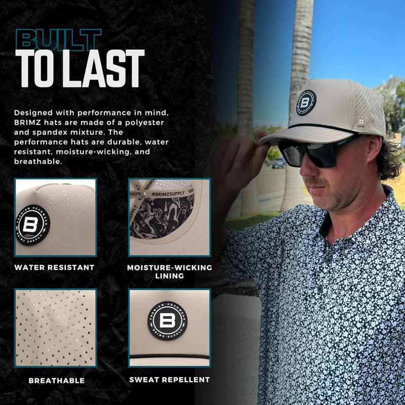 Water-Resistant Outdoor Performance Snapback Hat