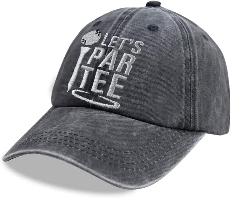 Embroidered Adjustable Cotton Golf Cap for Men and Women