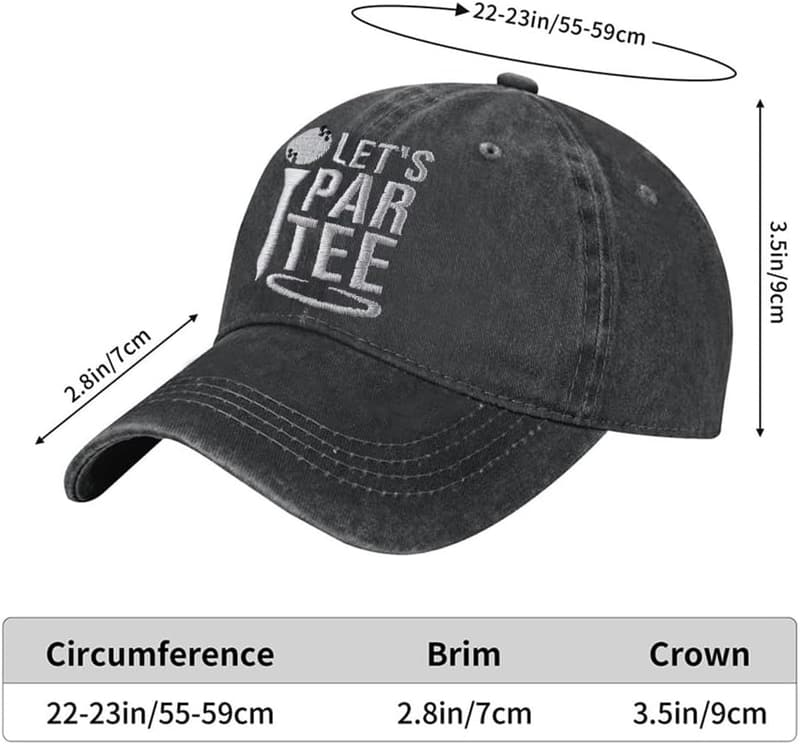 Embroidered Adjustable Cotton Golf Cap for Men and Women