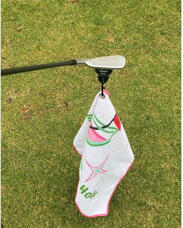 19th Hole Women's Golf Towel Set with Microfiber Towel and Tees