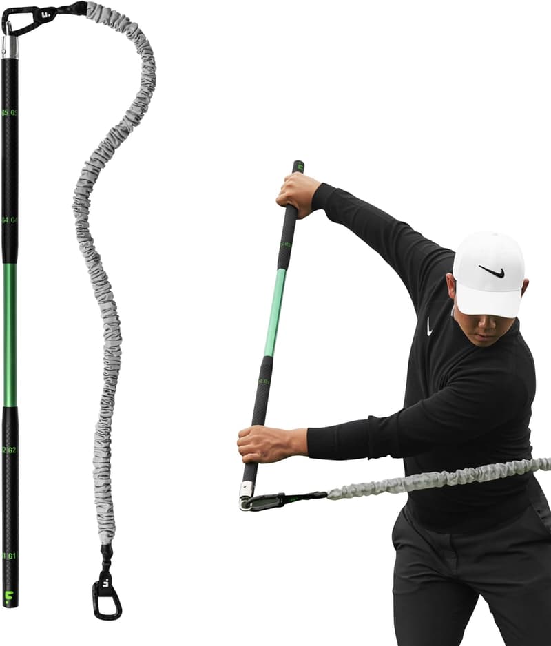 Golf Swing Trainer – Strength & Flexibility System with Training Bar