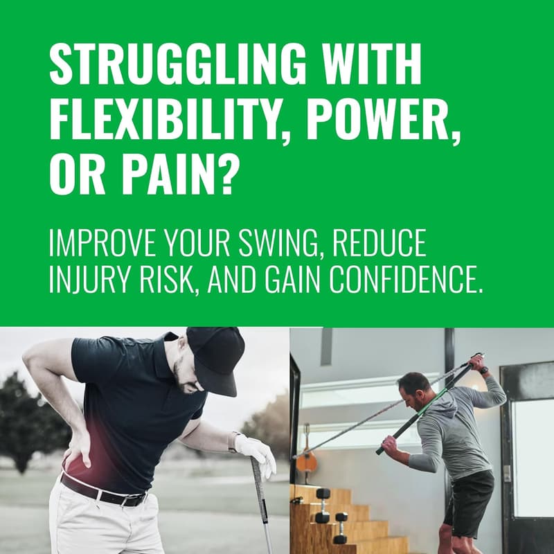 Golf Swing Trainer – Strength & Flexibility System with Training Bar