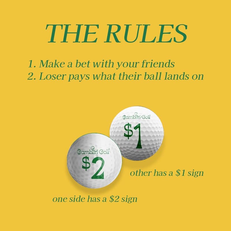 Gambling Golf Game with Performance Golf Balls - Pack of 12