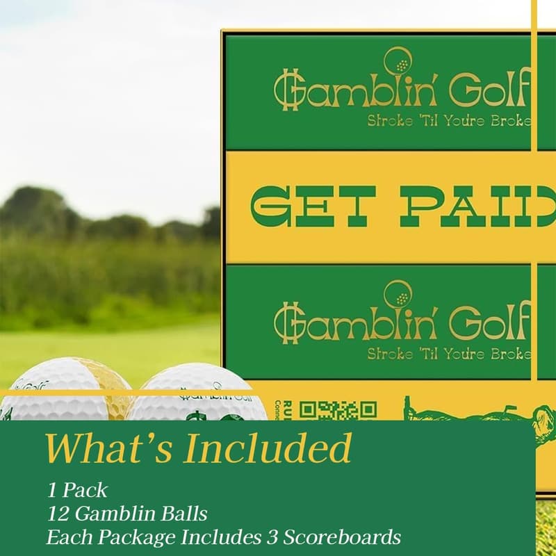 Gambling Golf Game with Performance Golf Balls - Pack of 12