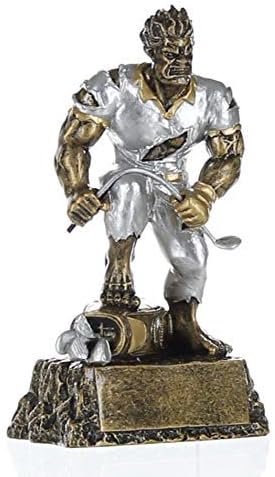 Funny Frustrated Monster Golf Trophy for Tournaments
