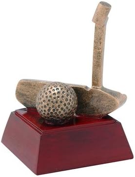 Long Putt Competition Gold Putter Trophy - 4 Inch Engraved Award
