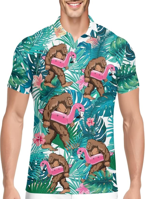 Men's Moisture-Wicking Funny Golf Polo Shirt