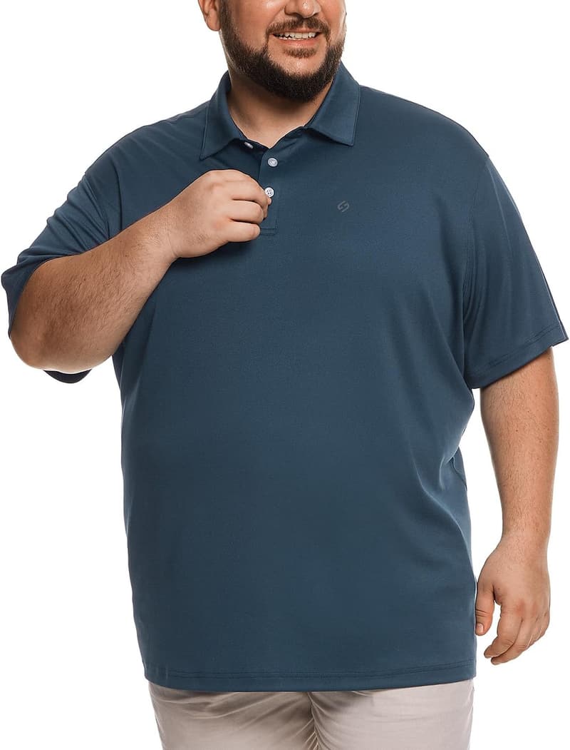 Big and Tall Men's Moisture-Wicking Golf Polo Shirt, 2XL-6XL