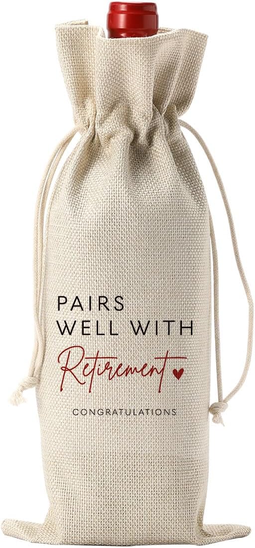 Retirement Wine Bag - Perfect Farewell Gift for Coworkers