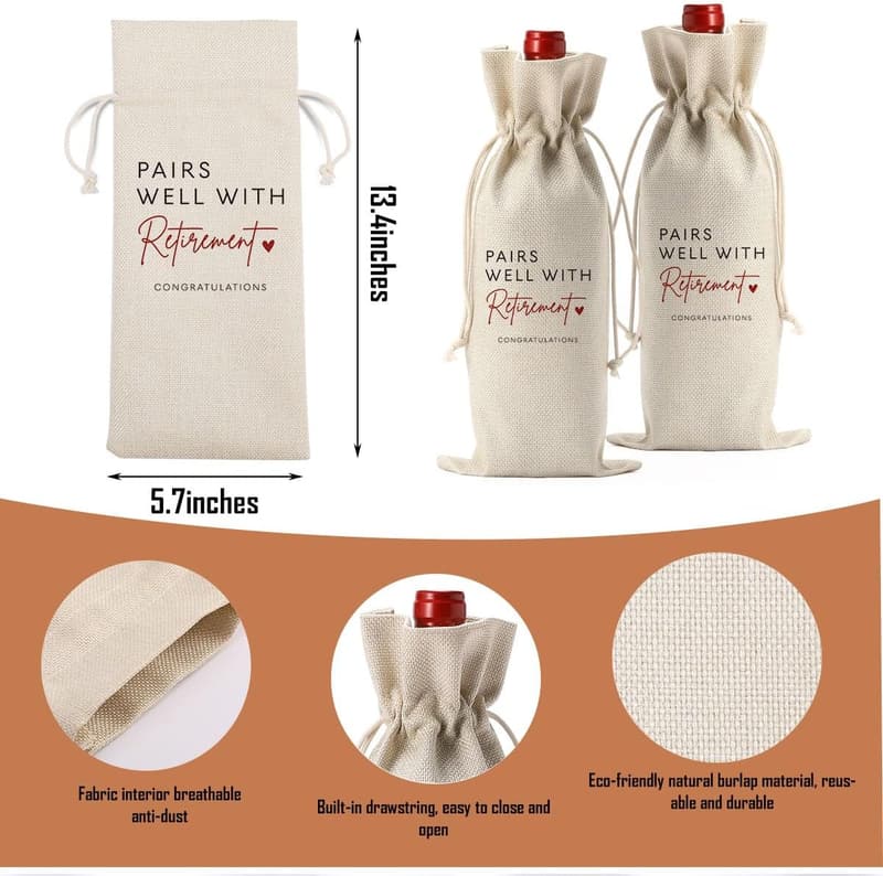 Retirement Wine Bag - Perfect Farewell Gift for Coworkers