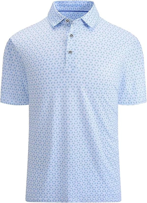 Men's Moisture-Wicking Short Sleeve Golf Polo Shirt