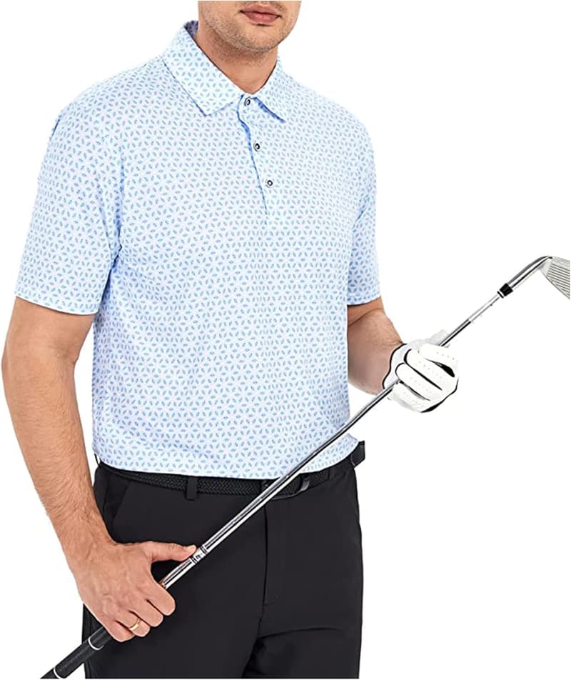 Men's Moisture-Wicking Short Sleeve Golf Polo Shirt