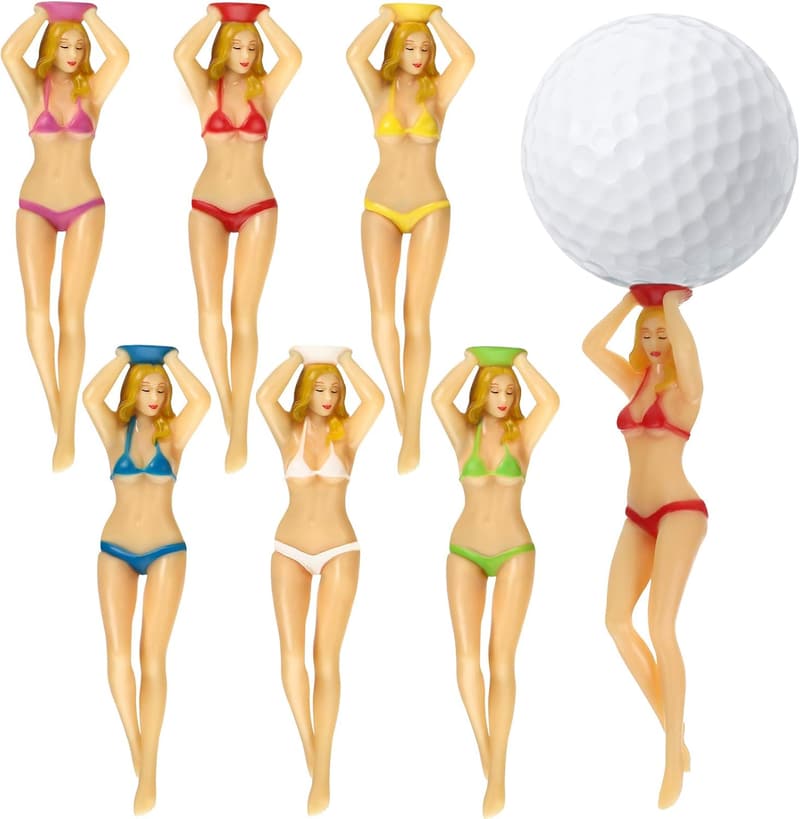 Funny Colored Golf Tees - 3 Inch Novelty Stocking Stuffer for Golfers