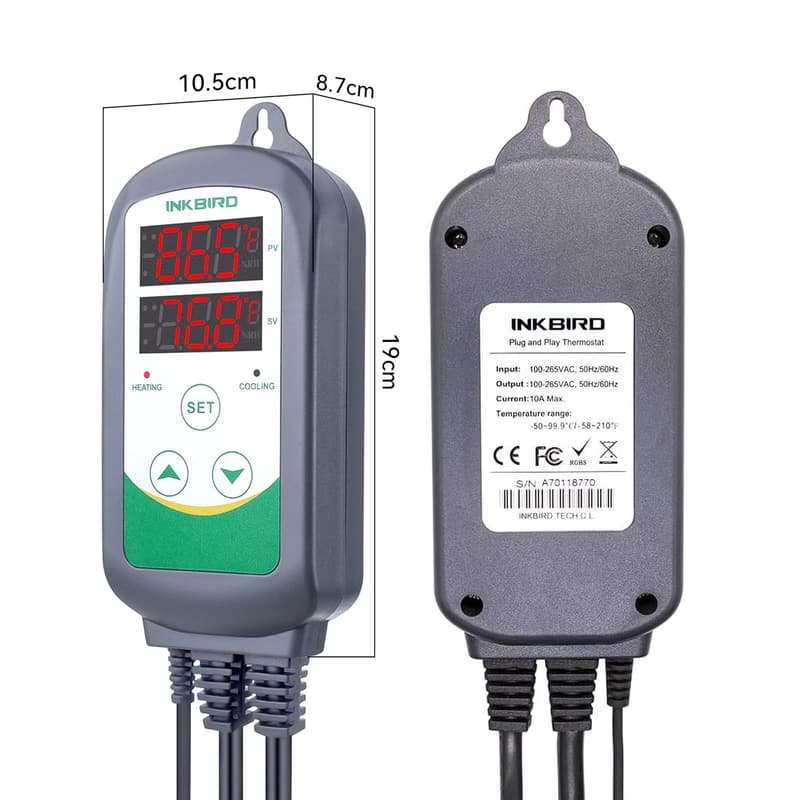Inkbird ITC-308 Digital 2-Stage Temperature Controller 110V