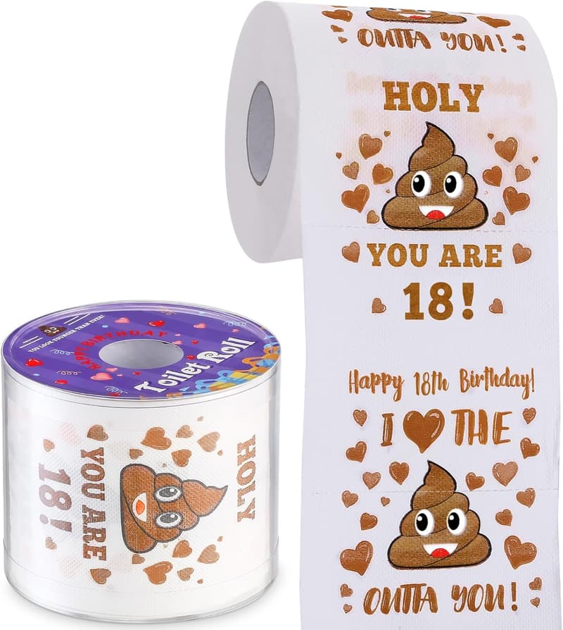 18th Birthday Prank Toilet Paper - Fun Gift for Him/Her