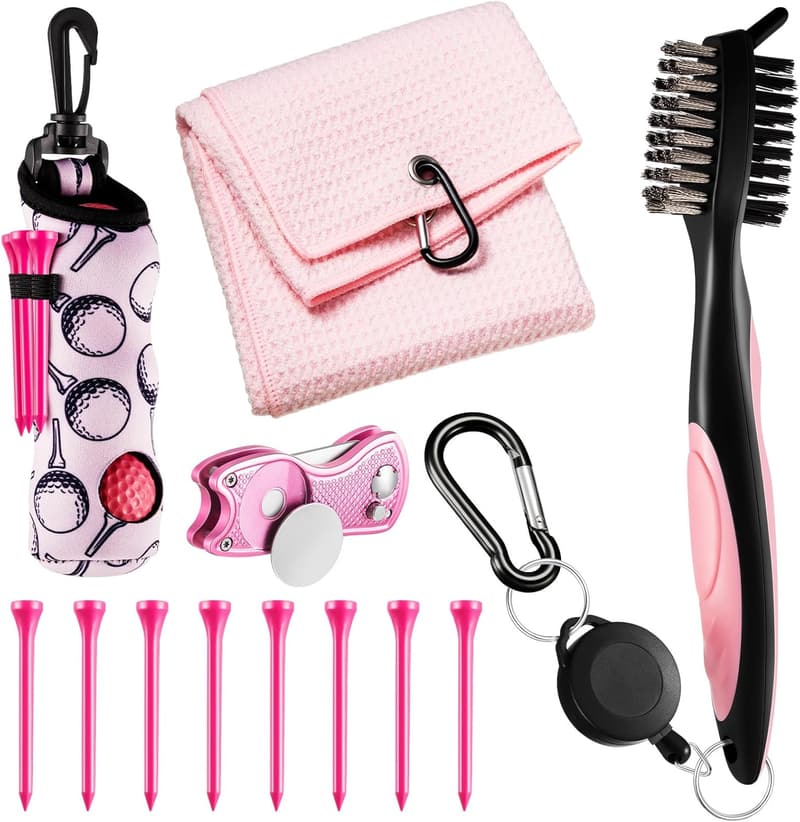 Golf Accessories Kit - 12 Pcs with Bag, Tees, Marker & Tools