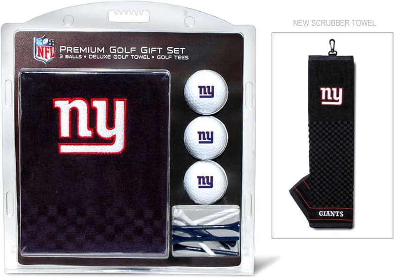 New York Giants Golf Gift Set: Embroidered Towel, Golf Balls & Tees