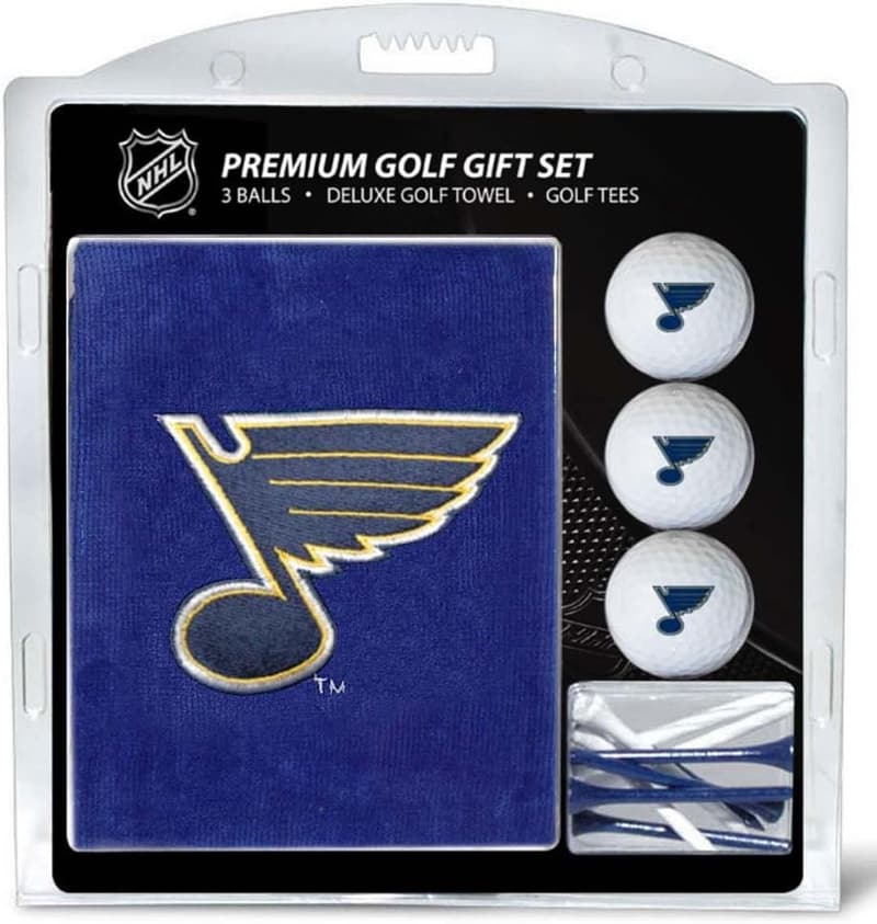 NHL Team Golf Gift Set: Embroidered Towel, 3 Balls & 14 Tees