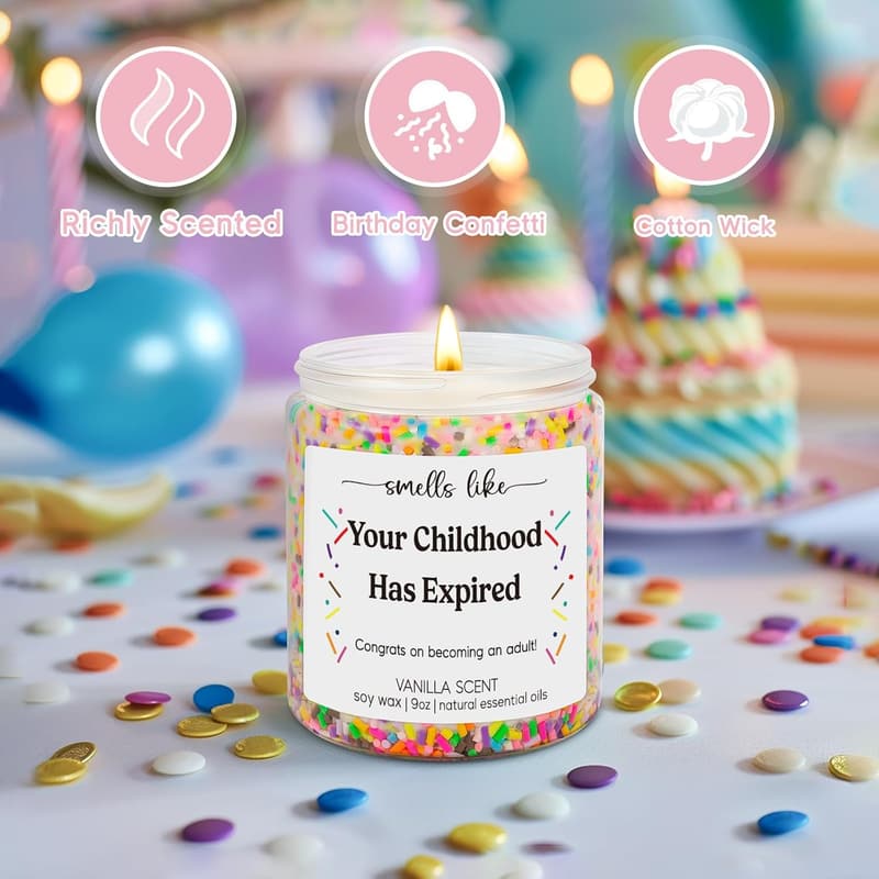 18th Birthday Candles - Fun Gifts for Girls and Boys
