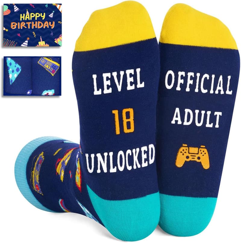 Teen Birthday Gift: Fun Socks for Boys & Girls (Ages 13-19)