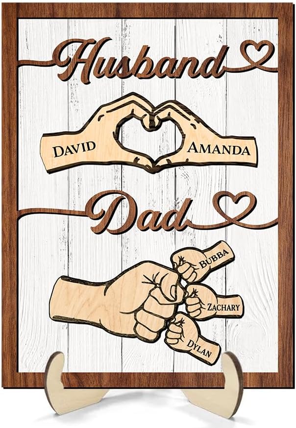 Father's Day Personalized Wooden Sign for Dad