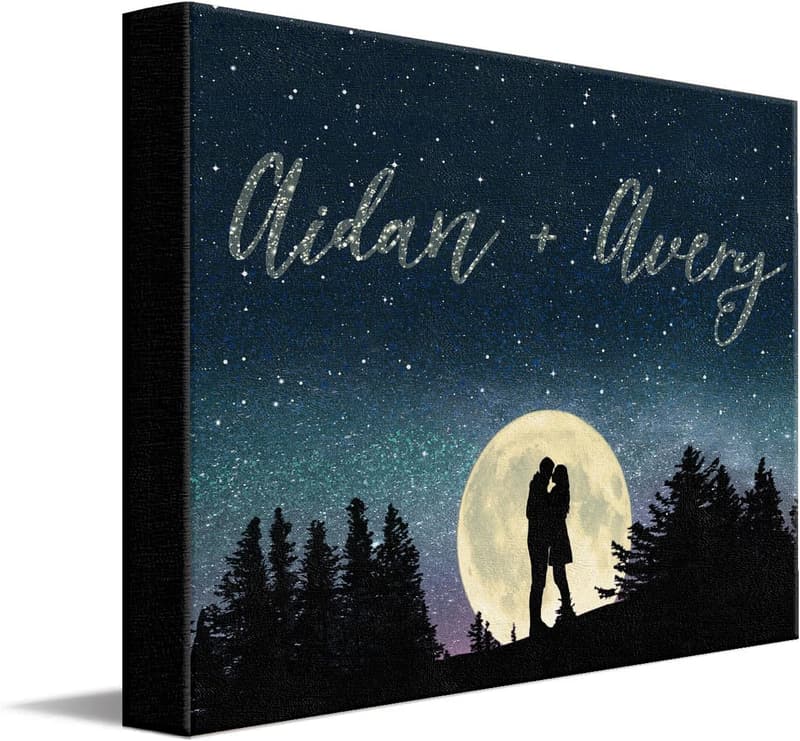 Valentine's Day Canvas Print | Personalized Stretched Art