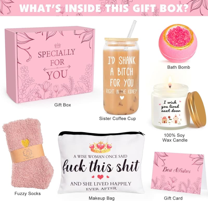 Cool Soul Sister Birthday Gift Set - 6 Funny Presents for Women