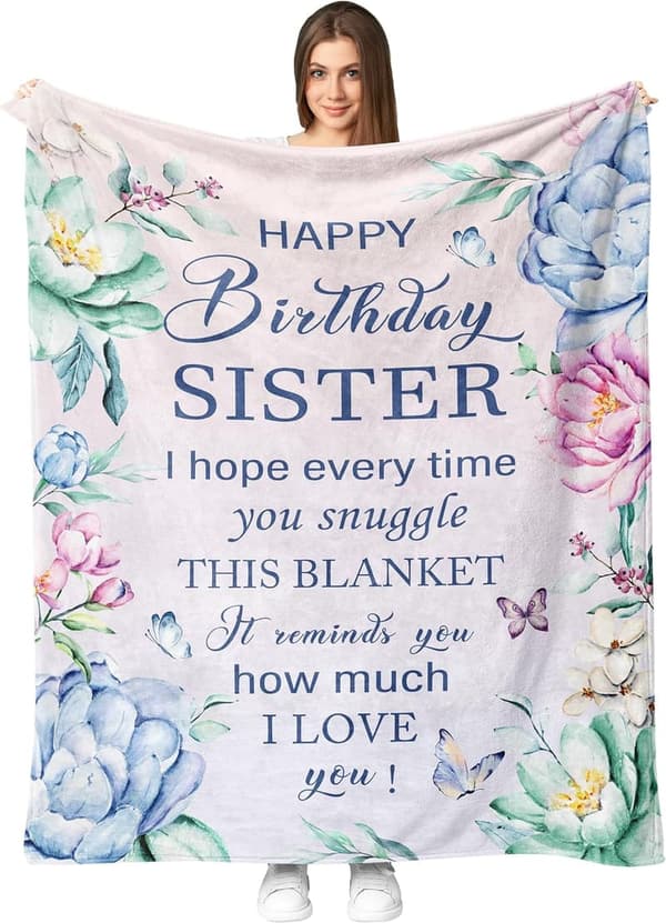 Sister Birthday Throw Blanket - 60