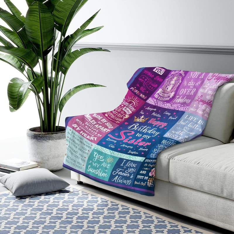 Funny Birthday Blanket for Sister - Unique 60