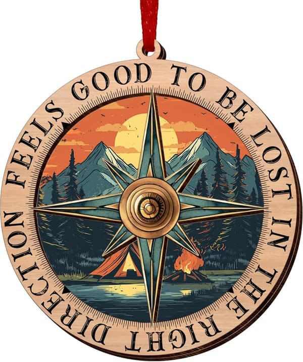2024 Camping Ornaments - Wooden Decor for Couples & Friends