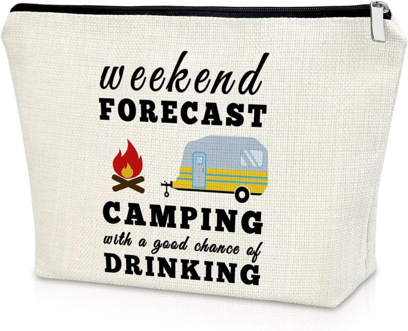 Happy Camper Travel Makeup Bag for Women & Couples