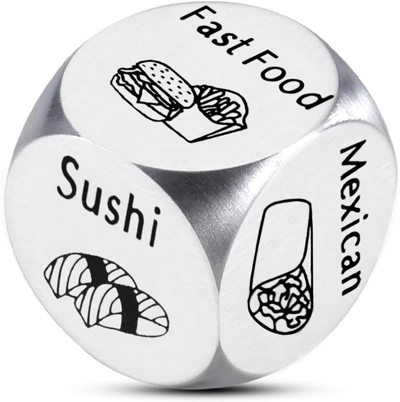 Valentine's Day Food Decision Dice for Couples - Fun Date Night Gift