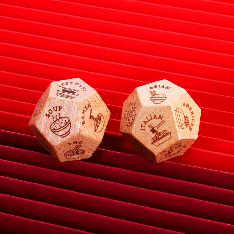 Valentine's Day Date Night Dice for Couples - Food Decider