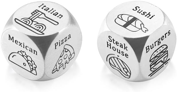 Valentine's Date Night Food Decision Dice for Couples