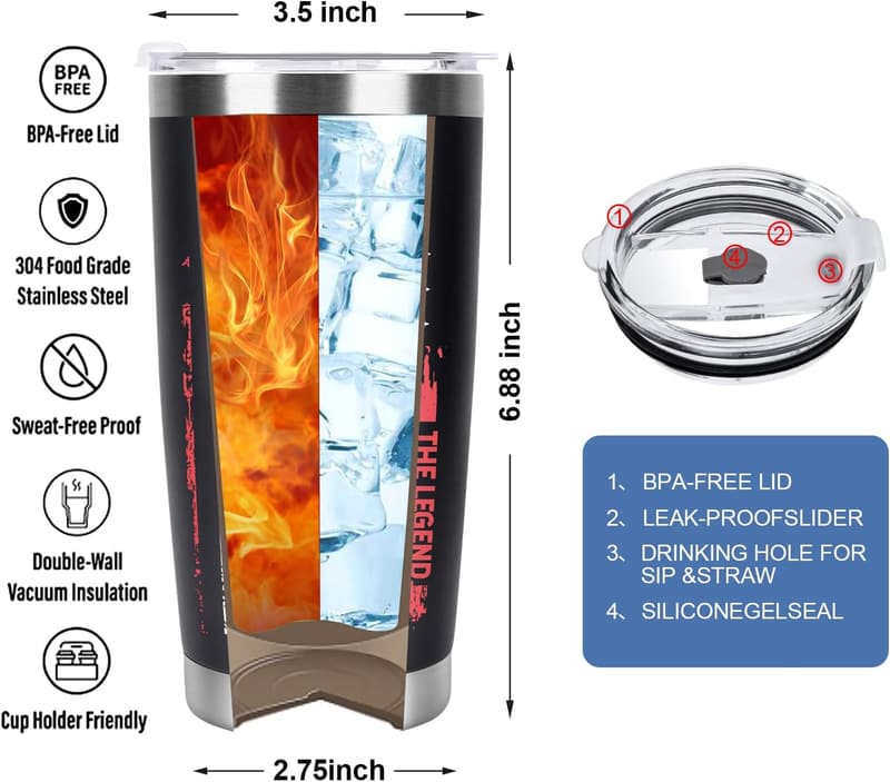 Father's Day 20 oz Stainless Steel Tumbler for Dad