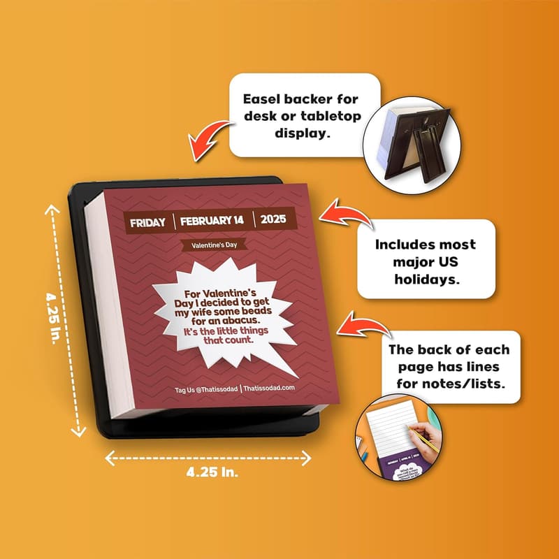 Dad Joke Gift Set: 2025 Calendar & Talking Button for Dads