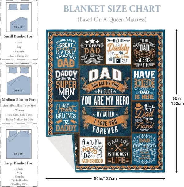 Birthday Blanket Gift for Dad – 