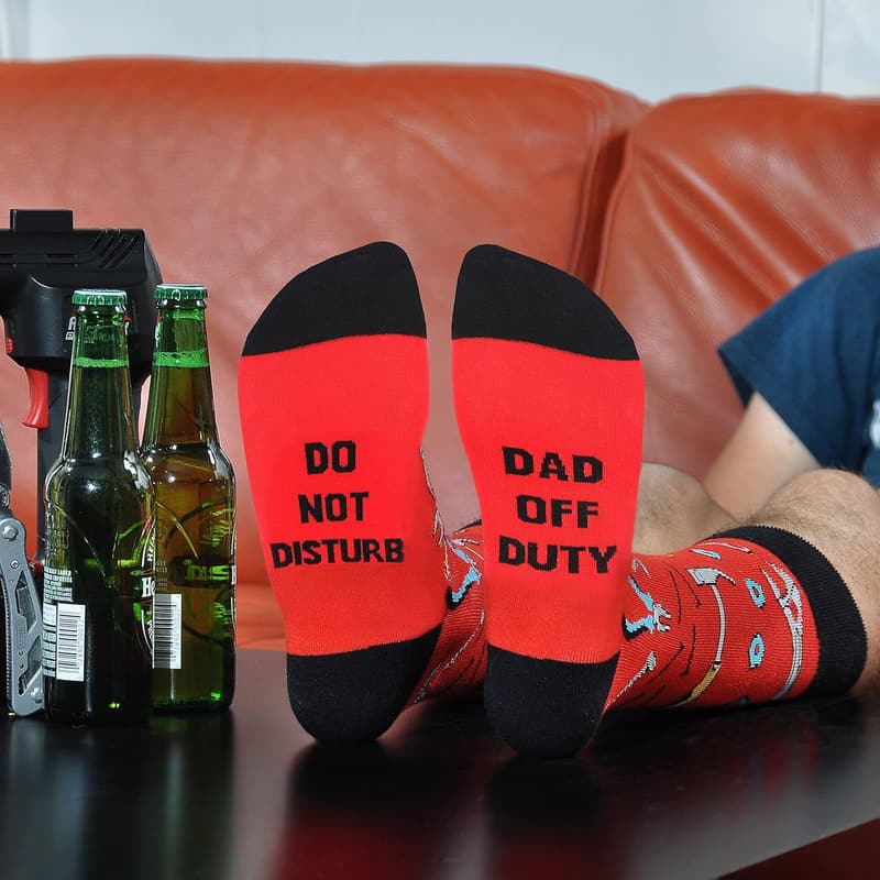Funny Father's Day Socks for Dad with Gift Box
