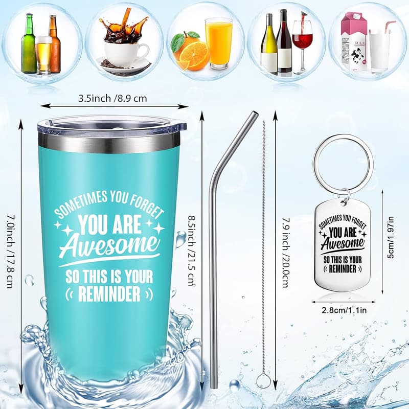 Employee Appreciation Tumbler Set - 20 oz Stainless Steel Wine Cups
