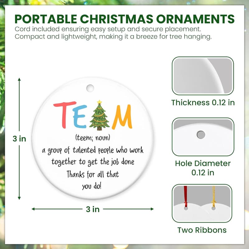 Christmas Ceramic Ornaments - Team Appreciation Gifts