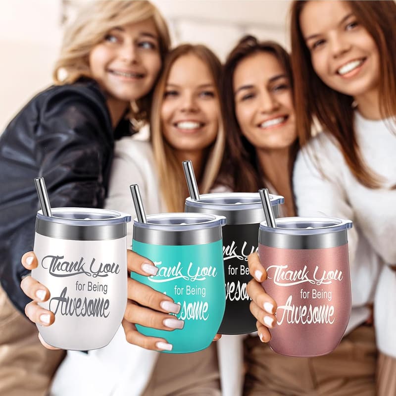 Employee Appreciation Wine Tumbler & Keychain Gift Set