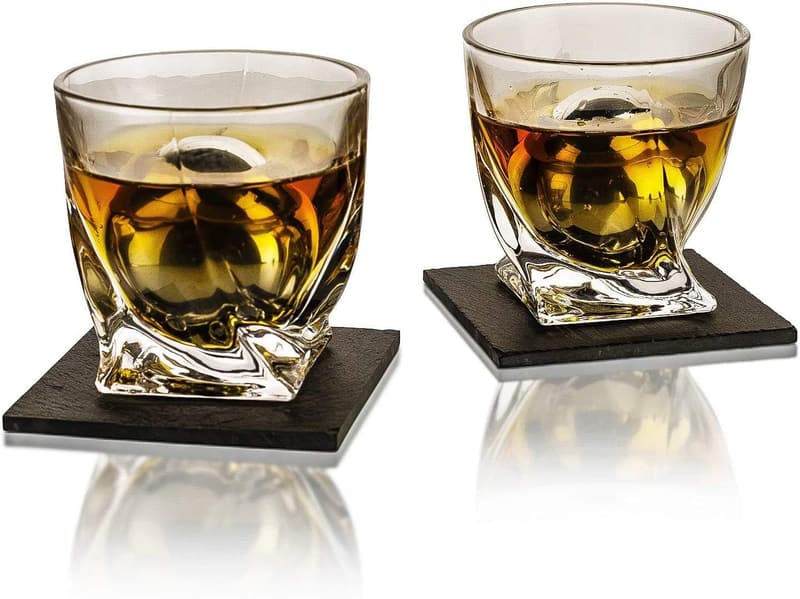 King-Sized Stainless Steel Whiskey Stones Gift Set for Men