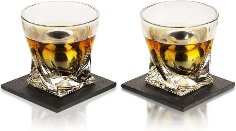 King-Sized Stainless Steel Whiskey Stones Gift Set for Men