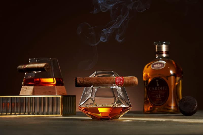 Whiskey Glass Set with Cigar Rest - Gifts for Men