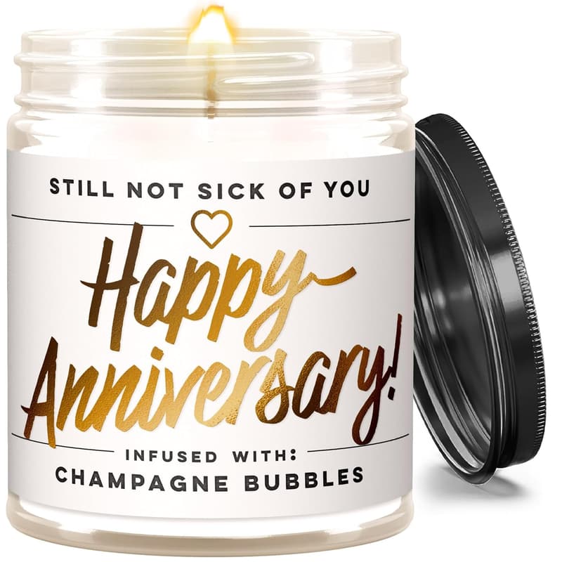 Happy Anniversary Scented Candle for Women - 9oz Soy Wax