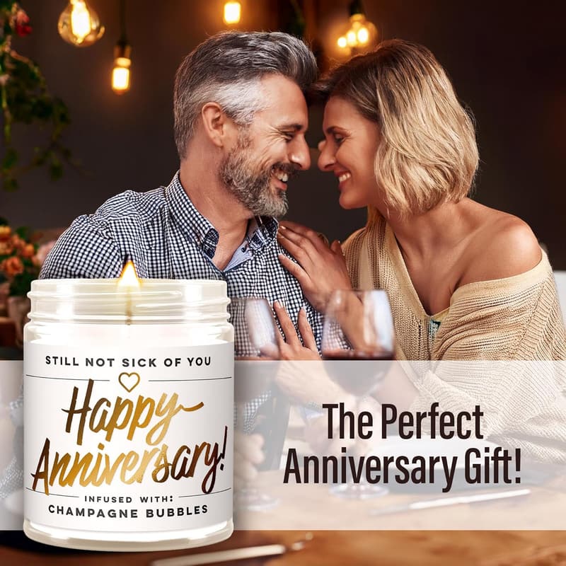 Happy Anniversary Scented Candle for Women - 9oz Soy Wax