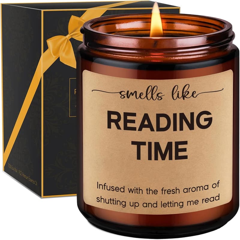 Reading Candle for Book Lovers - Fun Gift for Women & Men