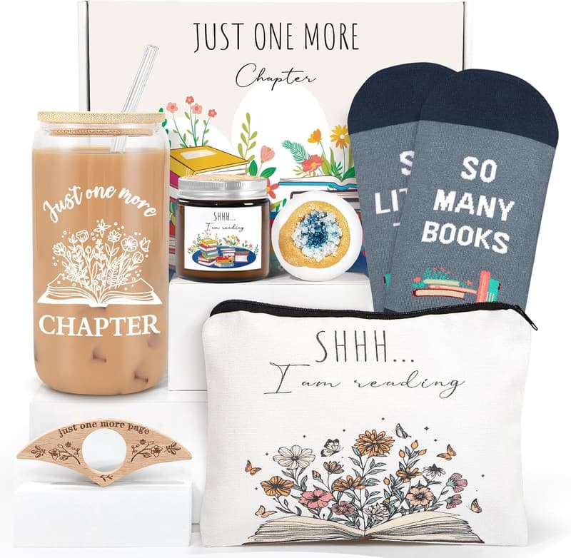 Book Lovers Gift Set for Women - 6 PCS Bookish Themed Items